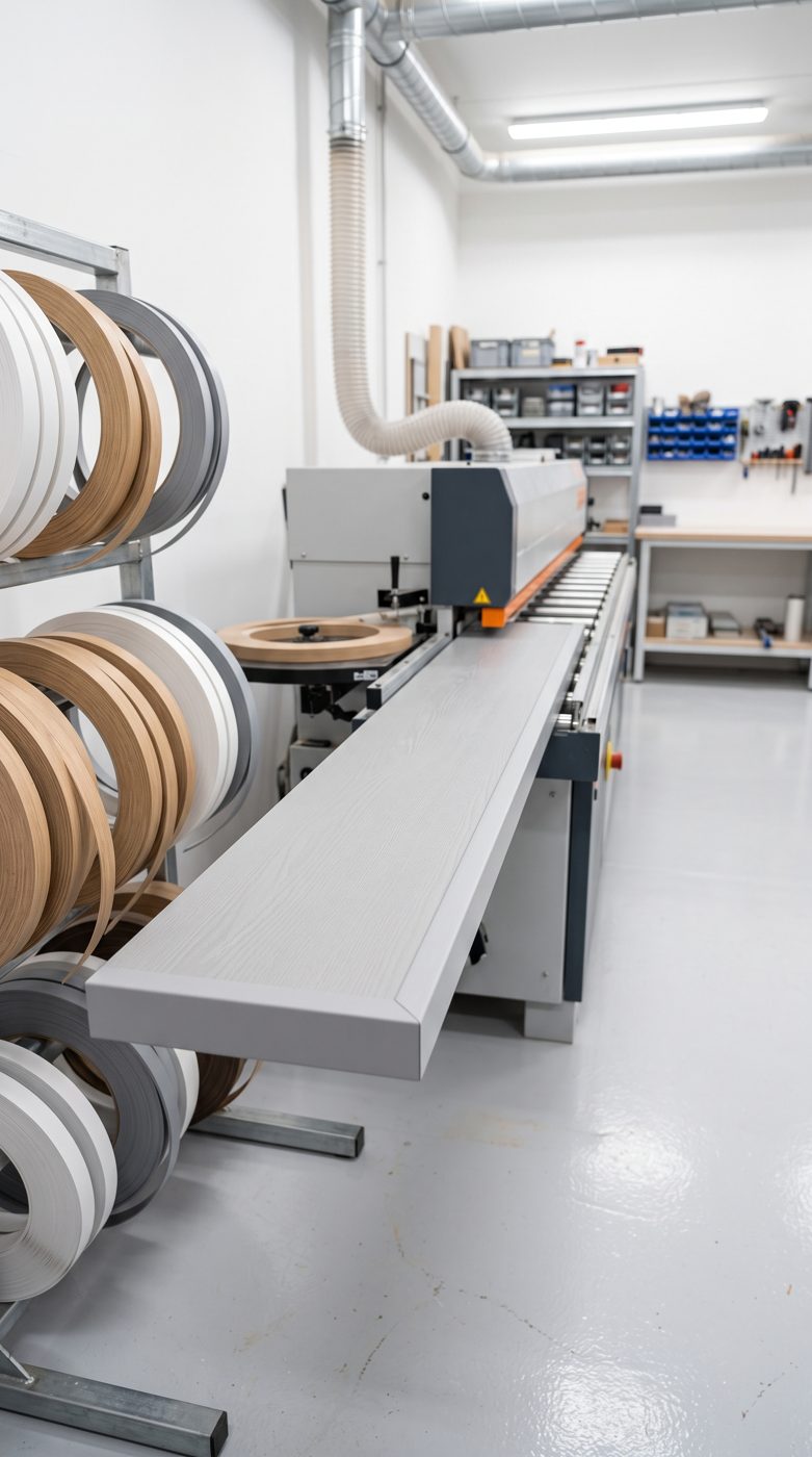 Edge banding a decorative board