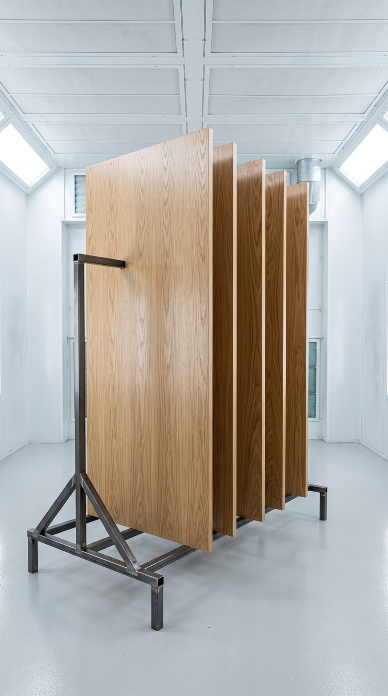 Lacquered oak veneer doors